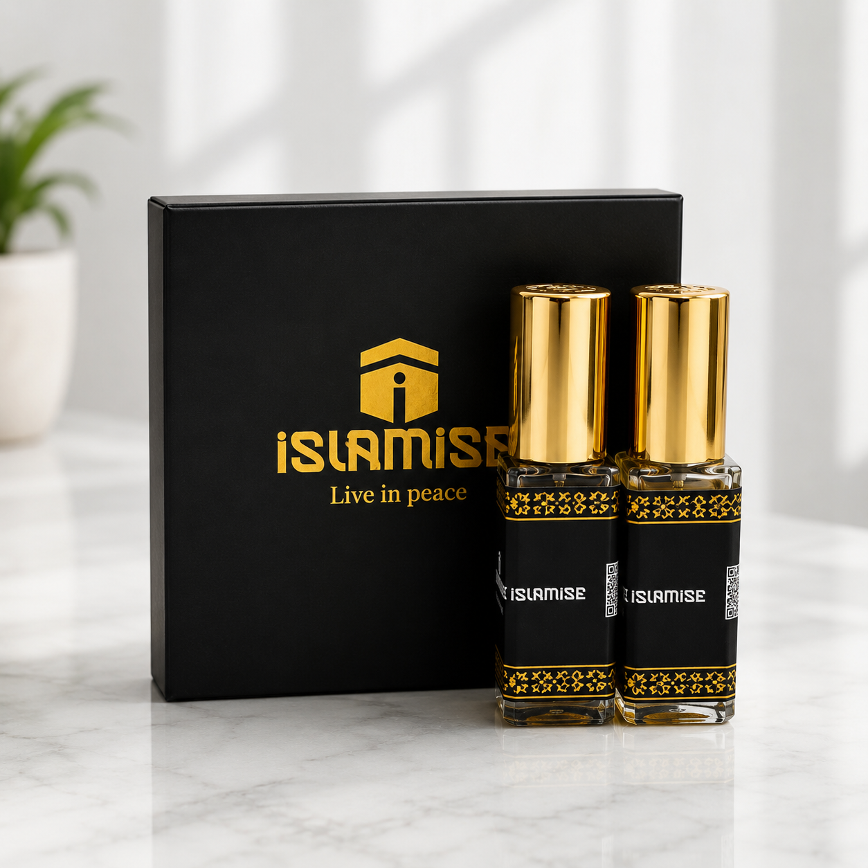 প্রিমিয়াম আতর কম্বো সেট | ২টি লং লাস্টিং আতর | Islamise Attar Gift Box